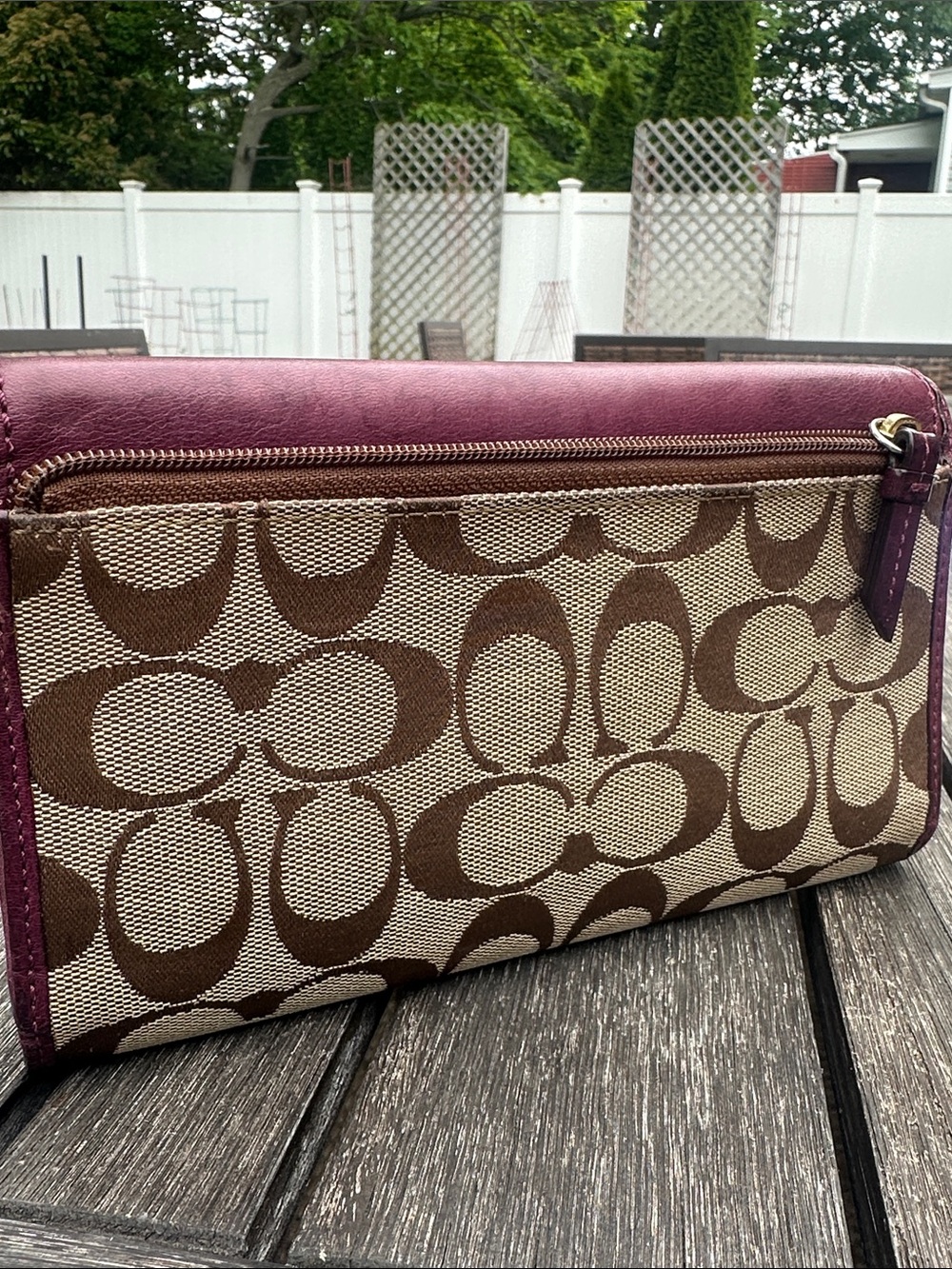 Coach Bleecker Tattersall Signature C Canvas Wallet and Checkbook 2fer!! - Picture 3 of 15